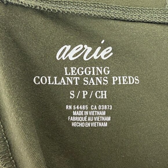 Aerie Green Chill Leggings Size Small Stretch Athlesiure Loungewear Yoga Fitness - Picture 4 of 8